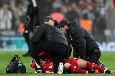 Liverpool 'dan Harvey Elliott, 16 Mart 2025' te Wembley Stadyumu 'nda oynanan Liverpool-Newcastle United maçında tıbbi tedavi gördü.