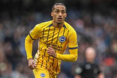 Premier Lig karşılaşmasında Brighton & Hove Albion 'dan Joo Pedro Manchester City, Etihad Stadyumu' nda Brighton ve Hove Albion 'a karşı, 15 Mart 2025