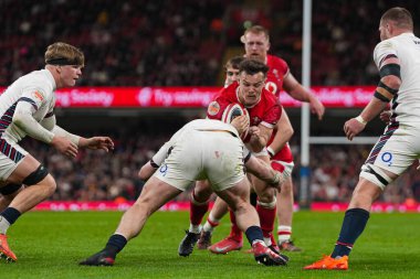 Galler 'den Jarrod Evans, 2025 Guinness 6 Milletler, İngiltere' ye karşı Principality Stadyumu 'nda 15 Mart 2025' te Galler - Galler maçı yaptı.