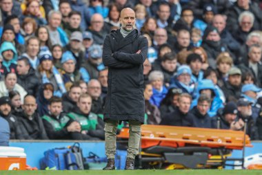 Manchester City, Etihad Stadyumu 'nda Manchester City - Brighton ve Hove Albion maçında Manchester City teknik direktörü Pep Guardiola 15 Mart 2025