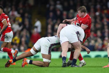 Galler 'den Jack Morgan, Birleşik Krallık' ın Cardiff kentindeki Principality Stadyumu 'nda oynanan 2025 Guinness 6 Milletler Maçı' nda mücadele etti.