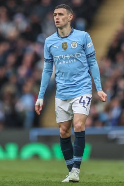 Manchester City 'den Phil Foden Premier League maçı sırasında Manchester City - Brighton ve Hove Albion Etihad Stadyumu, Manchester, İngiltere, 15 Mart 2025