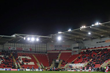 18 Mart 2025 'te New York Stadyumu' nda Rotherham United ile Wycombe Wanderers maçından önceki New York Stadyumu 'nun genel görüntüsü.