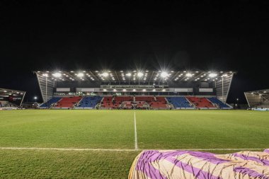 Salford Halk Stadyumu 'nun Salford Red Devils - Huddersfield Giants maçında oynanan Betfred Süper Lig Maçı' nın genel görüntüsü, Salford Community Stadyumu, Eccles, İngiltere, 20 Mart 2025