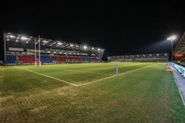 Salford Halk Stadyumu 'nun Salford Red Devils - Huddersfield Giants maçında oynanan Betfred Süper Lig Maçı' nın genel görüntüsü, Salford Community Stadyumu, Eccles, İngiltere, 20 Mart 2025