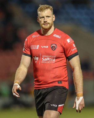 Salford Red Devils 'den Joe Bullock Betfred Süper Lig 5. Raundda Salford Red Devils' e karşı Huddersfield Giants Salford Community Stadyumu, Eccles, İngiltere, 20 Mart 2025