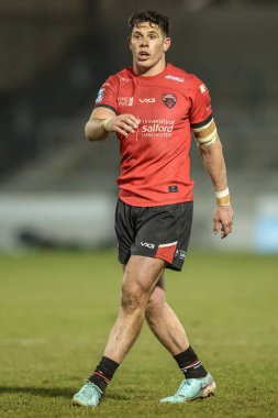 Salford Red Devils 'den Shane Wright 5. Betfred Süper Lig karşılaşmasında Salford Red Devils, Huddersfield Giants' a karşı Salford Community Stadyumu, Eccles, İngiltere, 20 Mart 2025