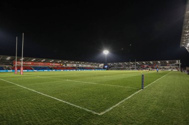 Salford Halk Stadyumu 'nun Salford Red Devils - Huddersfield Giants maçında oynanan Betfred Süper Lig Maçı' nın genel görüntüsü, Salford Community Stadyumu, Eccles, İngiltere, 20 Mart 2025