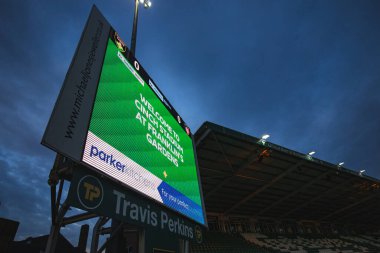 Franklins Gardens Stadyumu Gallagher Premiership maçından önce Northampton Saints, Leicester Tigers 'a karşı Franklin' s Gardens, Northampton 'daki Cinch Stadyumu' nda 21 Mart 2025