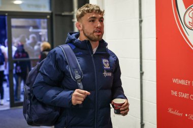 Warrington Wolves 'tan Sam Powell, Betfred Süper Lig 5. Raundu' nda St Helens vs Warrington Wolves 'a karşı St Helens, St Helens Stadyumu' nda 21 Mart 2025 'te geldi.
