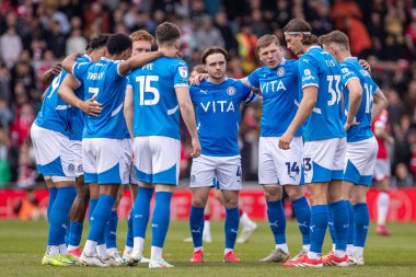 Stockport County, Wrexham 'a karşı Stockport County, SToK Cae Ras, Wrexham, Birleşik Krallık, 22 Mart 2025' te oynanan 1.