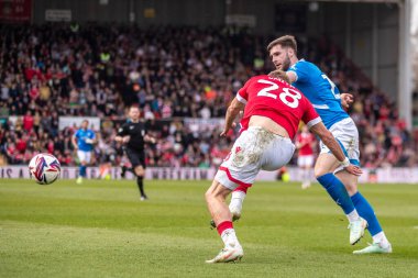 Wrexham 'dan Sam Smith, Wrexham - Stockport County maçı sırasında Wrexham - SToK Cae Ras, Wrexham, İngiltere