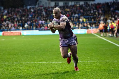 Wigan Warriors 'dan Liam Marshall, Birleşik Krallık' ın Leeds Stadyumu 'nda oynanan Betfred Süper Lig 5. Raundunda Leeds Gergedan' a karşı Wigan Warriors maçına gidiyor.