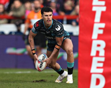 Betfred Süper Lig 5. Raundunda Leoparlar 'dan David Armstrong Sewell Group Craven Park, Kingston' da Hull, Birleşik Krallık 'ta Hull, 22 Mart 2025 tarihinde Hull-Leopards maçında Hull KR ile Leigh Leopards karşı karşıya geldi.