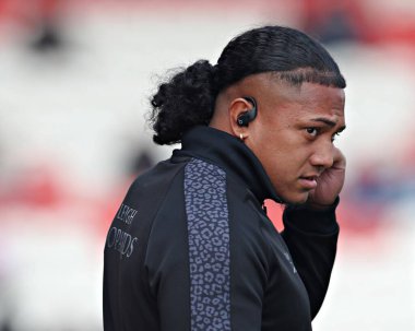 Leigh Leoparları 'ndan Fanitesi Niu Betfred Süper Lig 5. raundundan önce Hull KR, Leigh Leopards' a karşı Sewell Group Craven Park, Kingston 'da 22 Mart 2025 tarihinde Hull, İngiltere' de oynanan karşılaşma.