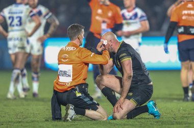 Hull FC 'den Liam Watts, Birleşik Krallık' ın Wakefield şehrinde bulunan DIY Kitchens Stadyumu 'nda oynanan 5.