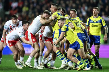 Warrington Wolves takımından Danny Walker, 21 Mart 2025 'te St Helens - Wicked Stadyumu' nda oynanan 5.