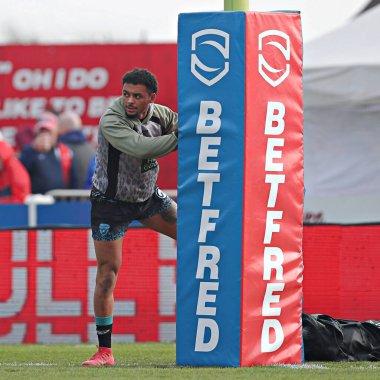 Betfred Süper Lig 5. Raundundan önce Leoparlar 'dan Umyla Hanley Sewell Group Craven Park' ta Hull KR 'a karşı Leoparlar Maçı, Kingston üzerine Hull, Birleşik Krallık, 22 Mart 2025