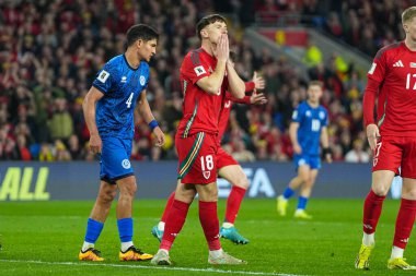 FIFA Dünya Kupası elemeleri sırasında Galler 'den Mark Harris Cardiff City Stadyumu' nda Galler 'e karşı Galler - Kazakistan maçı, 22 Mart 2025