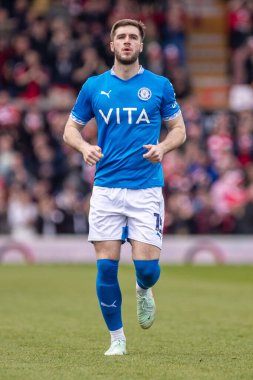 Stockport County 'den Ethan Pie, Wrexham - Stockport County maçı sırasında Wrexham - SToK Cae Ras, Wrexham, Birleşik Krallık 22 Mart 2025