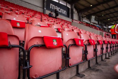 Wrexham, Wrexham 'a karşı Stockport County maçı öncesinde SToK Cae Ras, Wrexham, Birleşik Krallık, 22 Mart 2025