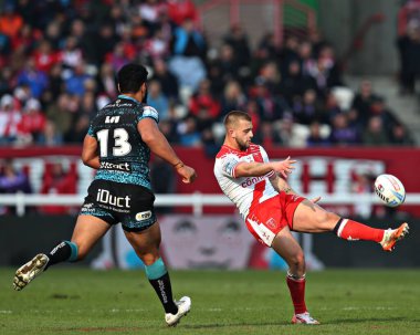 Hull KR 'dan Mikey Lewis, 22 Mart 2025' te İngiltere 'nin Hull kentinde oynanan Sewell Group Craven Park' ta oynanan Betfred Süper Lig 5. Raundunda Hull KR, Leigh Leopards 'a karşı oynuyor.