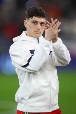 FIFA Dünya Kupası elemeleri sırasında Galler 'den Dan James, Cardiff City Stadyumu' nda Galler - Kazakistan maçında, 22 Mart 2025