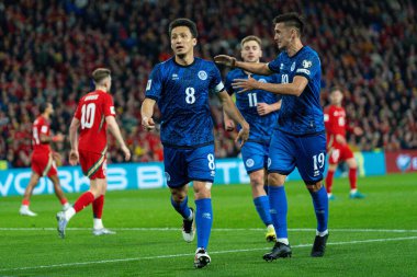 Kazakistan 'dan Tagybergen' e sorulduğunda, takımının FIFA Dünya Kupası eleme maçında attığı ilk golü Cardiff City Stadyumu 'nda Galler' e karşı Galler - Kazakistan maçı sırasında attı.