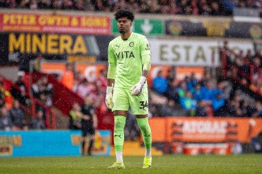 Stockport County takımından Corey Addai, Wrexham-Stockport County maçında 22 Mart 2025 'te SToK Cae Ras, Wrexham, İngiltere' de karşılaştı.