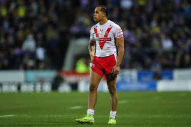 St. Helens 'li Dayon Sambou Betfred Süper Lig 5. Raundunda St Helens-Warrington Wolves maçı sırasında Wicked Stadyumu, St Helens, İngiltere, 21 Mart 2025