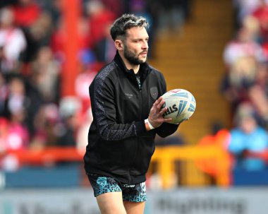 Leigh Leoparları 'ndan Gareth O' Brien Betfred Süper Lig 5. Raundundan önce Hull KR, Leigh Leopards 'a karşı Sewell Group Craven Park' ta 22 Mart 2025 tarihinde Hull, İngiltere 'de oynanan karşılaşma.