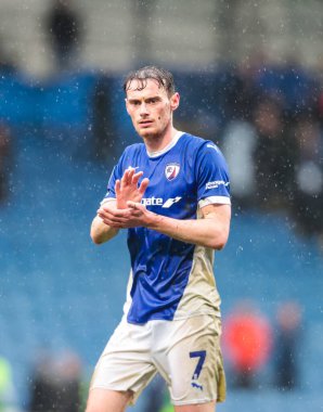 Chesterfield 'den Liam Mandeville, 22 Mart 2025' te İngiltere 'nin Chesterfield kentindeki SMH Group Stadiumact Stadyumu' nda oynanan 2.