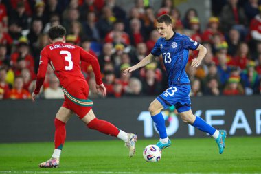 İslam Chesnokov Kazakistan, FIFA Dünya Kupası elemeleri grubu J - Galler - Kazakistan maçı sırasında Cardiff City Stadyumu 'nda, 22 Mart 2025