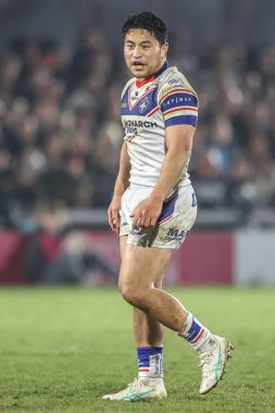 Wakefield Trinity 'den Mason Lino 5. Betfred Süper Lig karşılaşmasında Wakefield Trinity, Hull FC' ye karşı DIY Kitchens Stadyumu, Wakefield, İngiltere 21 Mart 2025