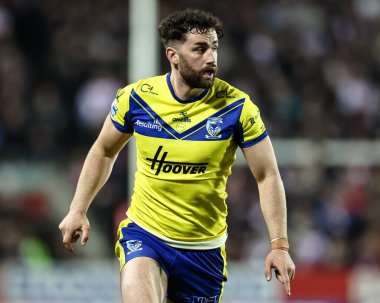 Warrington Wolves 'un Toby King' i Betfred Süper Lig 5. Raundunda St Helens - Warrington Wolves maçı sırasında Wicked Stadyumu, St Helens, Birleşik Krallık, 21 Mart 2025