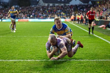 Wigan Warriors 'dan Liam Marshall, Birleşik Krallık' ın Leeds Stadyumu 'nda oynanan Betfred Süper Lig 5. Raundunda Leeds Gergedan' a karşı Wigan Warriors maçına gidiyor.