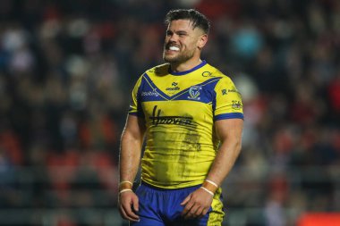 Warrington Wolves 'tan Joe Philbin Betfred Süper Lig 5. Raundunda St Helens' e karşı Warrington Wolves maçı sırasında St Helens Wicked Stadyumu, St Helens, Birleşik Krallık, 21 Mart 2025