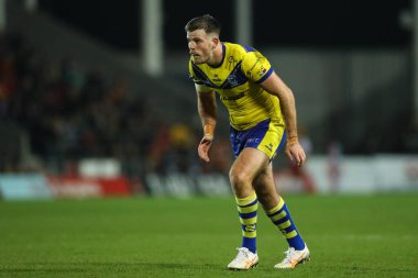 Warrington Wolves 'tan Lachlan Fitzgibbon Betfred Süper Lig 5. Raundunda St Helens' e karşı Warrington Wolves maçı sırasında All Wicked Stadyumu, St Helens, İngiltere, 21 Mart 2025