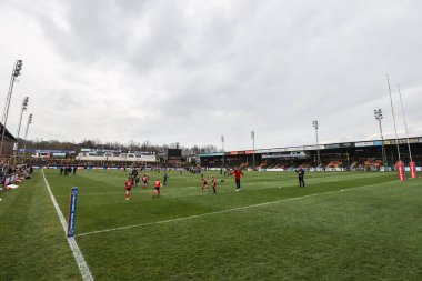 Betfred Süper Lig 5. raundunun ilerisindeki Hortum Bakım Ormanı genel görünümü Castleford Tigers Catalans Dragons 'a karşı The Mend-A-Hose Jungle, Castleford, Birleşik Krallık, 22 Mart 2025