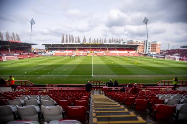 Wrexham, Wrexham 'a karşı Stockport County maçı öncesinde SToK Cae Ras, Wrexham, Birleşik Krallık, 22 Mart 2025