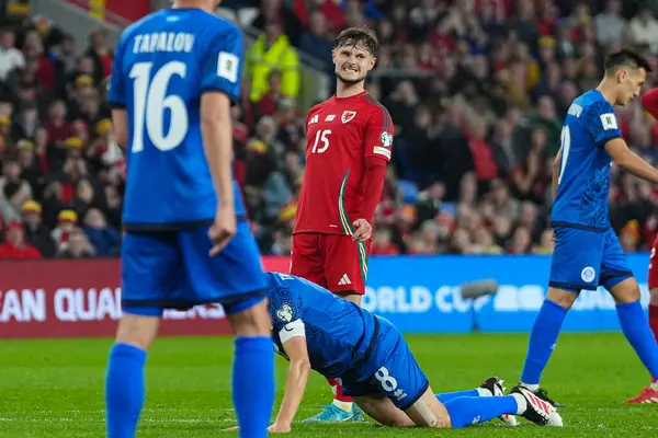 Galler 'den Liam Cullen FIFA Dünya Kupası elemeleri sırasında J Grubu Cardiff City Stadyumu' nda Galler - Kazakistan maçında, 22 Mart 2025