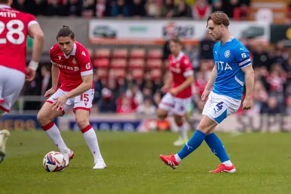 Stockport County 'den Lewis Bate, Wrexham - Stockport County maçı sırasında Wrexham - SToK Cae Ras, Wrexham, Birleşik Krallık, 22 Mart 2025