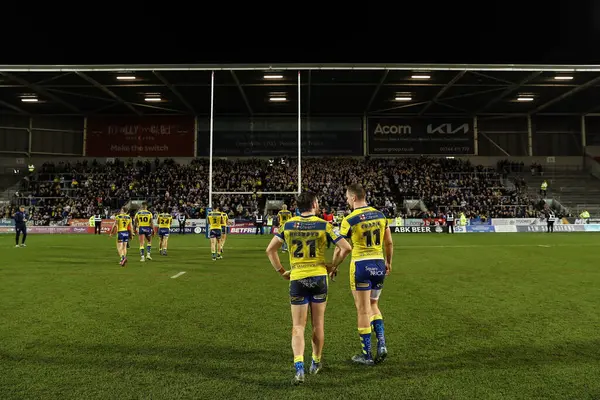 Warrington Wolves 'tan Adam Holroyd ve Warrington Wolves' tan Ben Currie, Betfred Süper Lig 5. Raundunda St Helens vs Warrington Wolves 'a karşı Wicked Stadyumu, St Helens, Birleşik Krallık, 21 Mart 2025' te oynanan karşılaşma sonrasında konuştular.