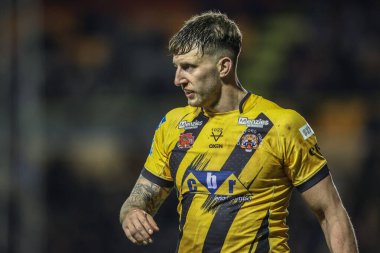 Castleford Tigers 'dan Alex Mellor Betfred Süper Lig 6. raundunda Castleford Tigers, Hull FC' ye karşı The Mend-A-Hose Jungle, Castleford, Birleşik Krallık, 27 Mart 2025
