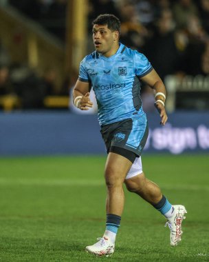 Hull FC 'den John Asiata Betfred Süper Lig 6. raundunda Castleford Tigers, Hull FC' ye karşı The Mend-A-Hose Jungle, Castleford, Birleşik Krallık, 27 Mart 2025