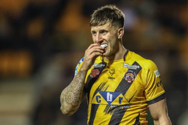Castleford Tigers 'dan Alex Mellor Betfred Süper Lig 6. raundunda Castleford Tigers, Hull FC' ye karşı The Mend-A-Hose Jungle, Castleford, Birleşik Krallık, 27 Mart 2025