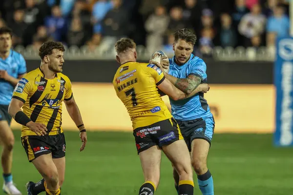 Hull FC 'den Tom Briscoe, 27 Mart 2025' te İngiltere 'nin Castleford kentinde oynanan Betfred Süper Lig 6. Raundunda Castleford Tigers - Hull FC maçında Castleford Tigers - Hull FC maçında Castleford Milnes ile karşı karşıya geldi.