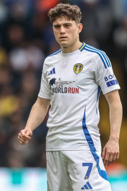Leeds United takımından Daniel James, Leeds Road, Leeds, Birleşik Krallık 'ta Leeds United ile Swansea City maçında 29 Mart 2025' te karşılaştı.