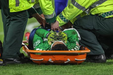 Coventry City 'den Oliver Dovin 28 Mart 2025' te Sheffield, Sheffield, İngiltere 'de oynanan Sky Bet Şampiyonası maçında başından sakatlanarak sedyeyle götürüldü.