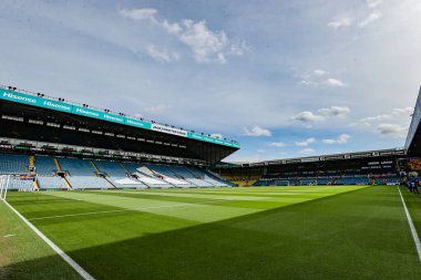 Elland Road, Sky Bet Şampiyonası öncesinde Leeds United ile Swansea City maçının 29 Mart 2025 tarihli Elland Road, Leeds, İngiltere maçının genel görüntüsü.